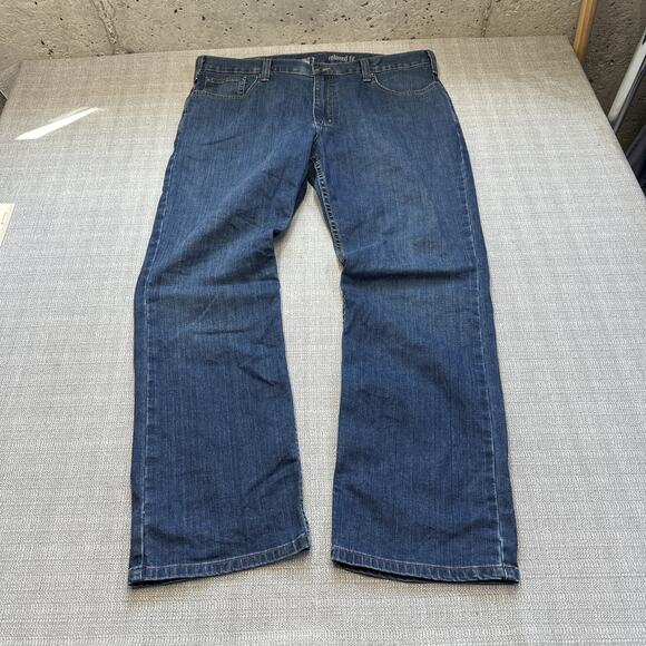 Carhartt Jeans Mens 38x30 Relaxed Fit Rugged Flex Straight‎ Leg Workwear Pants - Picture 1 of 10
